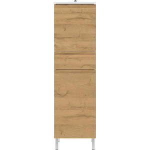 Biela vysoká kúpeľňová skrinka v dekore duba 34x120 cm Torrance - Germania vyobraziť