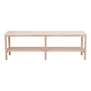 Biely konzolový stolík s doskou z kameňa 140x40 cm Orwel - Rowico vyobraziť