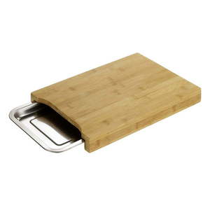 Bambusová doštička s nerezovou táckou 24.5x35 cm - Maximex vyobraziť