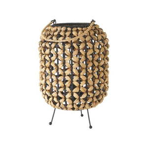 Čierna prírodná stolová lampa (výška 30 cm) – Casa Selección vyobraziť