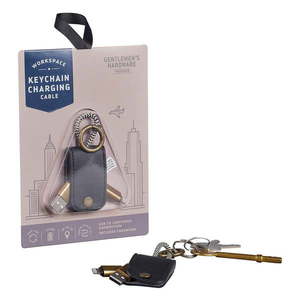 Čierna kľúčenka s nabíjacími káblami - Gentlemen's Hardware vyobraziť