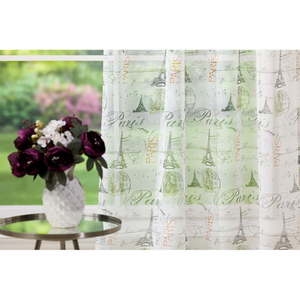 Bielo-sivá záclona 140x245 cm Tour – Mendola Fabrics vyobraziť