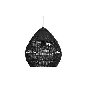 Čierna závesná lampa WOOOD Adelaide, ø 35 cm vyobraziť