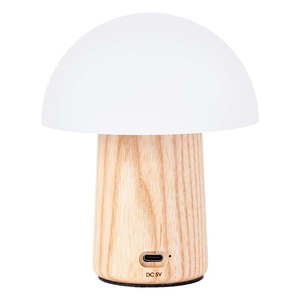 Stmievateľná stolová lampa v prírodnej farbe so skleneným tienidlom (výška 13 cm) Alice – Gingko vyobraziť