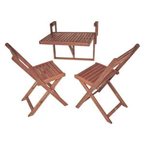 Súprava 2 stoličiek a závesného stolíka z eukalyptového dreva Garden Pleasure Balcony Berkeley vyobraziť