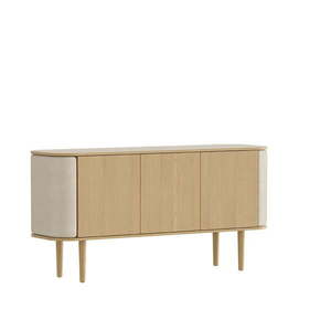 Nízka komoda v dekore duba v béžovo-prírodnej farbe 150x75 cm Treasures – UMAGE vyobraziť