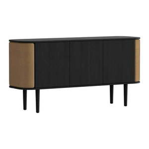 Čierno-hnedá nízka komoda v dekore duba 150x75 cm Treasures – UMAGE vyobraziť