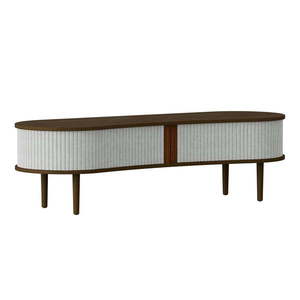 Sivo-hnedý TV stolík v dekore duba 140x40 cm Audacious – UMAGE vyobraziť