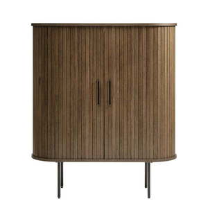 Hnedá skrinka v dekore duba s posuvnými dverami 100x118 cm Nola – Unique Furniture vyobraziť