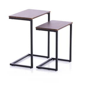 Odkladacie stolíky v súprave 2 ks s doskou v dekore orechového dreva 30x48 cm Jalt – Homede vyobraziť