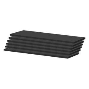 Čierne modulárne police 6 ks 82x2 cm Dakota – Tenzo vyobraziť