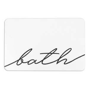 Biela kúpeľňová predložka z kremeliny 39x60 cm Bath – Artsy Doormats vyobraziť