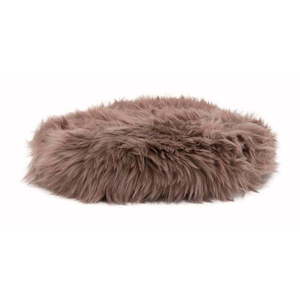 Hnedý sedák z ovčej kožušiny Native Natural Round, ⌀ 40 cm vyobraziť