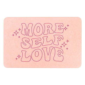 Svetloružová kúpeľňová predložka z kremeliny 39x60 cm More Self Love – Artsy Doormats vyobraziť