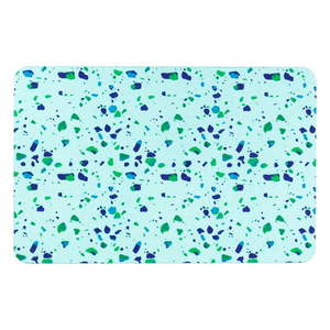 Svetlomodrá kúpeľňová predložka z kremeliny 39x60 cm Terrazzo – Artsy Doormats vyobraziť