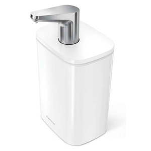Biely oceľový dávkovač mydla 473 ml Pulse – simplehuman vyobraziť