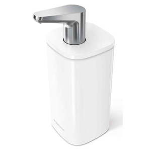 Biely oceľový dávkovač mydla 295 ml Pulse – simplehuman vyobraziť