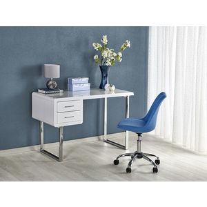 HALMAR B-30 pc stolík biely lesk / oceľ vyobraziť