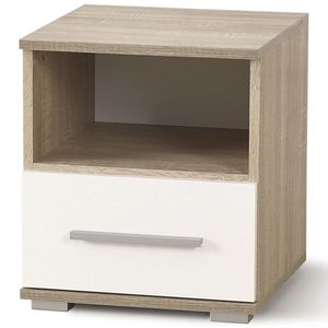 HALMAR Lima SN1 nočný stolík dub sonoma / biely lesk vyobraziť