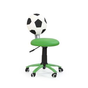 HALMAR Gol detská stolička na kolieskach zelená / biela / čierna vyobraziť