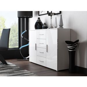 CAMA MEBLE Uni komoda biela / biely lesk vyobraziť