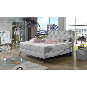 NABBI Lazio 160 čalúnená manželská posteľ s úložným priestorom svetlosivá vyobraziť