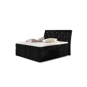 NABBI Beneto 140 čalúnená manželská posteľ s úložným priestorom čierna (Kronos 07) vyobraziť