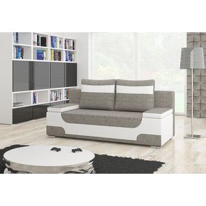 NABBI Aosta rozkladacia pohovka s úložným priestorom sivá (Berlin 01) / biela (Soft 17) vyobraziť