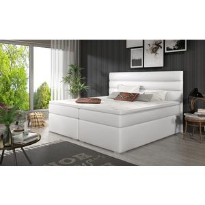 NABBI Spezia 140 čalúnená manželská posteľ s úložným priestorom biela vyobraziť