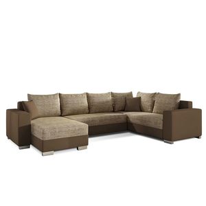 NABBI Mariano P rohová sedačka u s rozkladom a úložným priestorom cappuccino / hnedá vyobraziť