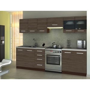 HALMAR Amanda 1 260 kuchyňa wenge / akácia škoricová vyobraziť