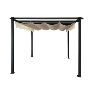 NABBI Handan hliníková pergola 300x300 cm čierna / béžová vyobraziť