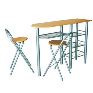 KONDELA Boxer barový set buk / aluminium vyobraziť