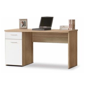 KONDELA Egon pc stolík dub sonoma / biela vyobraziť
