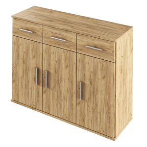 KONDELA Resita Typ 3 trojdverová komoda so zásuvkami dub artisan vyobraziť