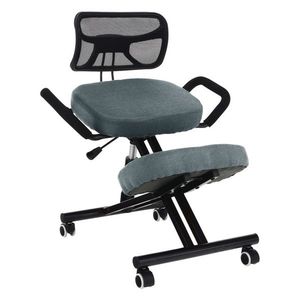 KONDELA Rufus ergonomická kľakačka na kolieskach sivá / čierna vyobraziť