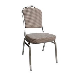 KONDELA Zina 3 New konferenčná stolička béžová / vzor / chróm vyobraziť