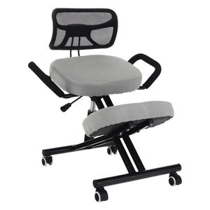 KONDELA Rufus ergonomická kľakačka na kolieskach sivohnedá (taupe) / čierna vyobraziť