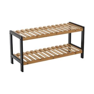 KONDELA Kontre botník prírodná / čierna vyobraziť