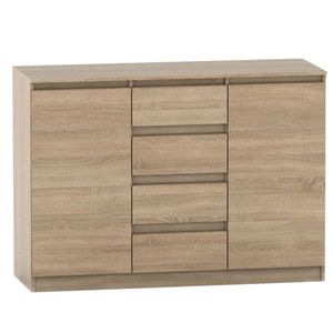 KONDELA Hany New 010 dvojdverová komoda so zásuvkami dub sonoma vyobraziť