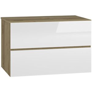 NABBI Baleta S80 kúpeľňová skrinka pod umývadlo craft zlatý / biely lesk vyobraziť