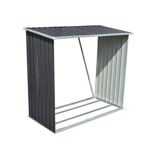 NABBI Woodstore prístrešok na drevo 83x163x154 cm sivá vyobraziť