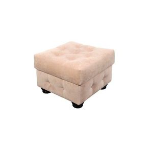 PYKA Chesterfield kožená taburetka wenge / biela (White snow) vyobraziť