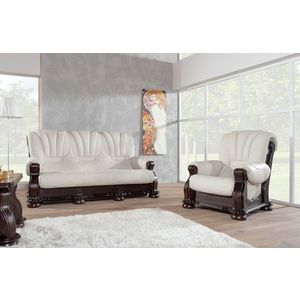 PYKA Cezar III kožená sedacia súprava wenge / biela (White snow) vyobraziť