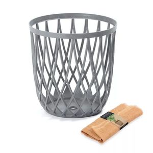 NABBI IKUB35J plastový univerzálny kôš s jutovou tkaninou 35 l sivý kameň vyobraziť