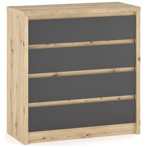 NABBI Daicos CH-4DRWS zásuvková komoda dub artisan / sivá vyobraziť