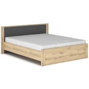 NABBI Daicos LB-140 manželská posteľ s roštom 140x200 cm dub artisan / sivá vyobraziť