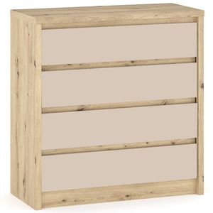 NABBI Daicos CH-4DRWS zásuvková komoda dub artisan / champagne vyobraziť