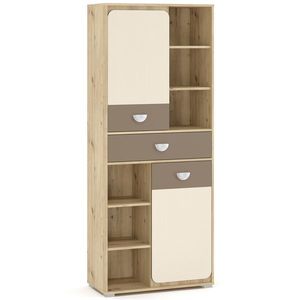 NABBI Loros PB-2D1DRW 80 regál dub artisan / latte / champagne vyobraziť