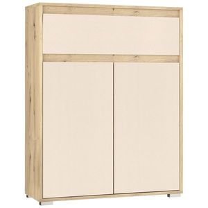NABBI Thebes CH-2D1DRW dvojdverová komoda so zásuvkou dub artisan / champagne vyobraziť